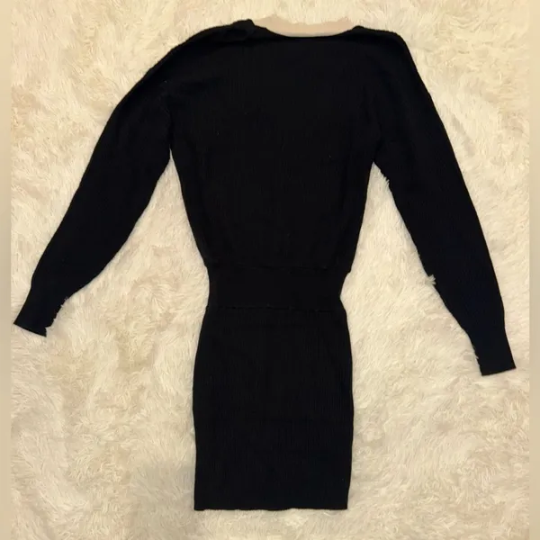 NEW Ramy Brook Andrea Contrast Placket Long Sleeve Sweater midi Dress sz S - Image 6