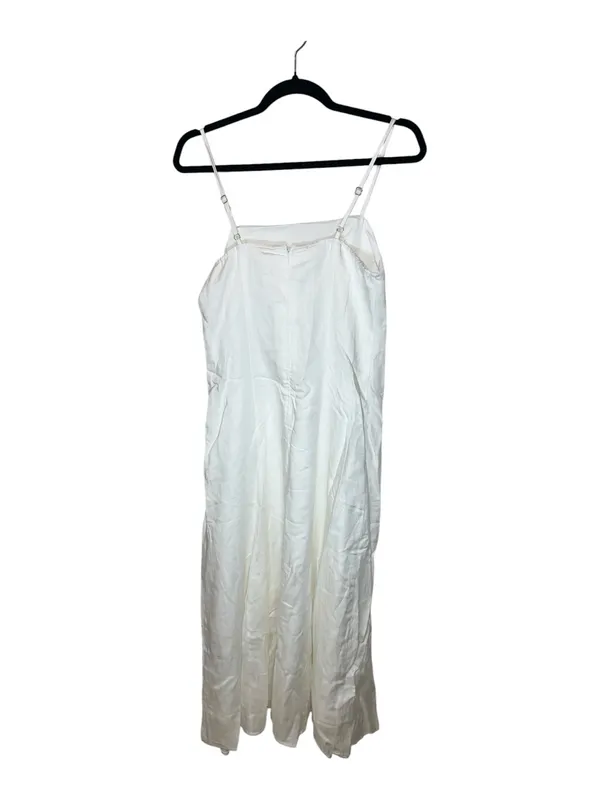 Commense Amber Detail Cami Midi Dress White Linen Blend Side Cutout Size S NWT - Image 6