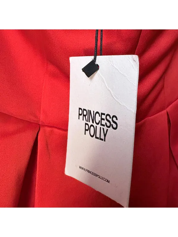 Princess Polly Red Corset Mini Dress Strapless US 4 - Image 3