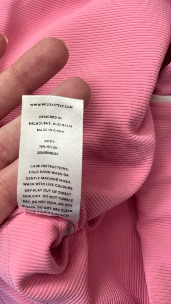 WILO The Label Pink and White Razorback Sports Bra - Image 6