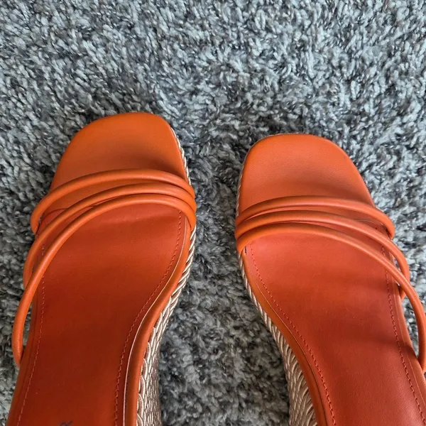 Marc Fisher Zeki Wedge Sandals in Orange - Image 7