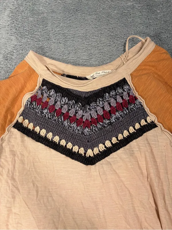 Free people we the free spring bound crochet top calm sand combo small - Image 3