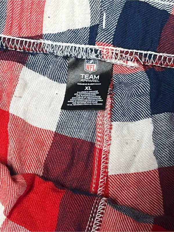 NFL Red, White & Blue Plaid Lounge Pajama Pants - Image 3