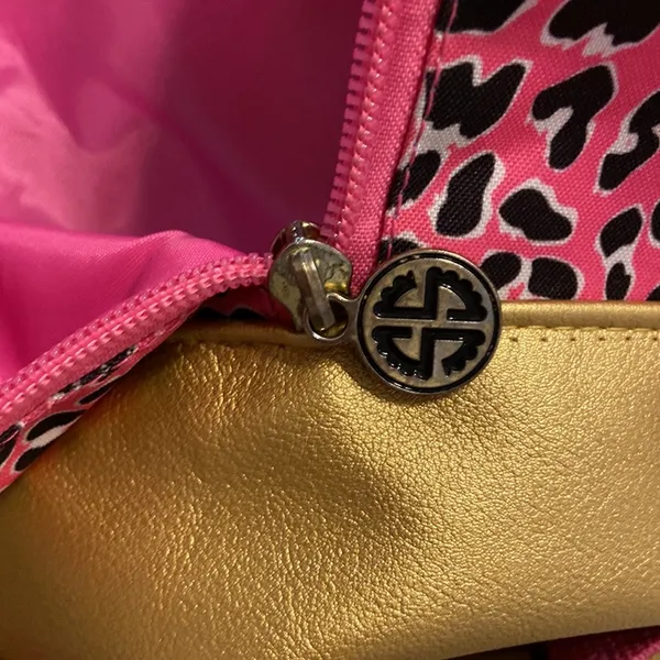 Simply Southern Weekender Bag excellent condition pink , gold and black high 13” - Image 5