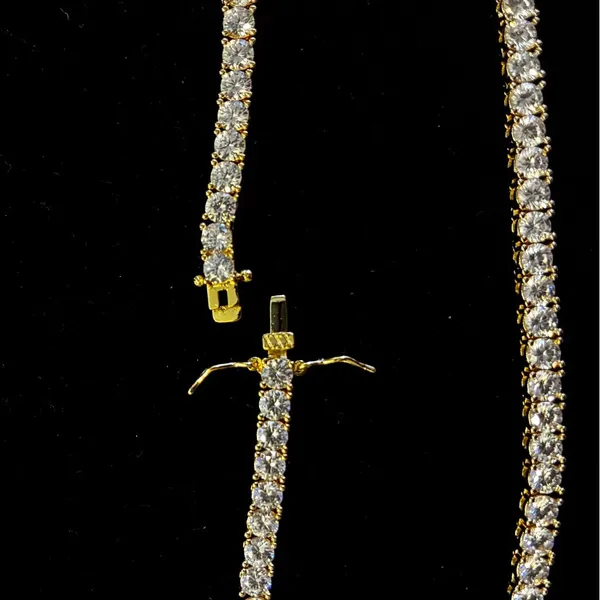 20” Classic Tennis Necklace Silver - Image 2