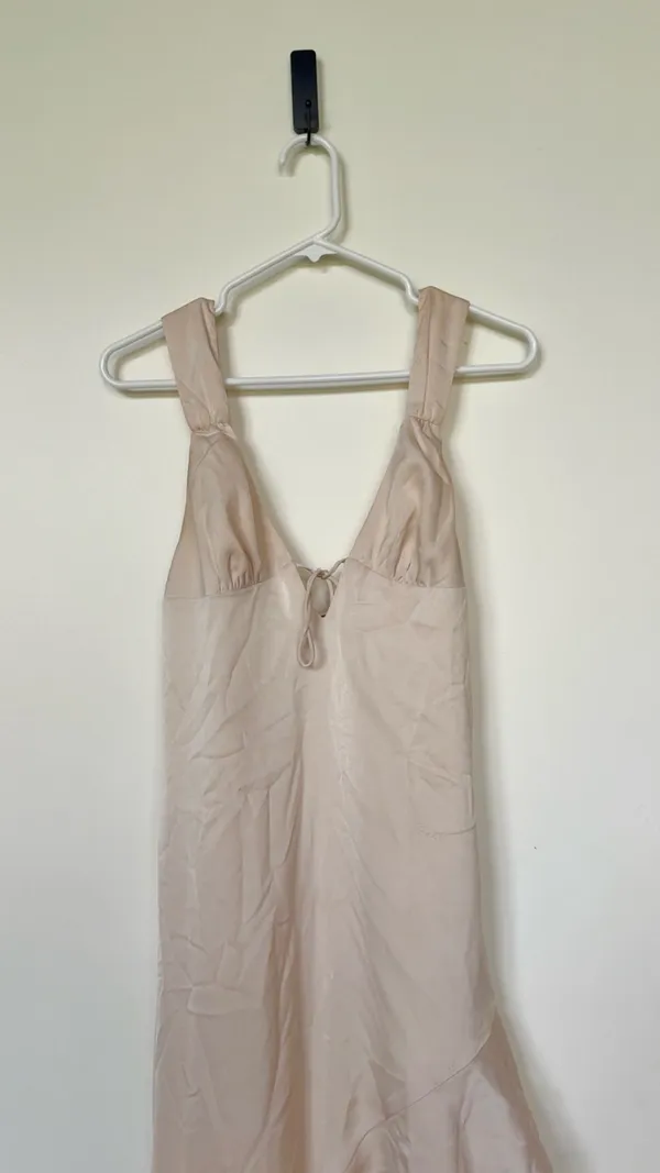 Cotton Candy LA SATIN HIGH-LOW MIDI DRESS - Image 4