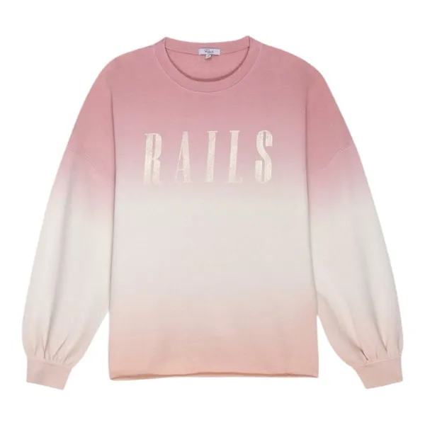 Rails Reeves Pink Peach dip‎ dye sweatshirt NWT Size Small - Image 3