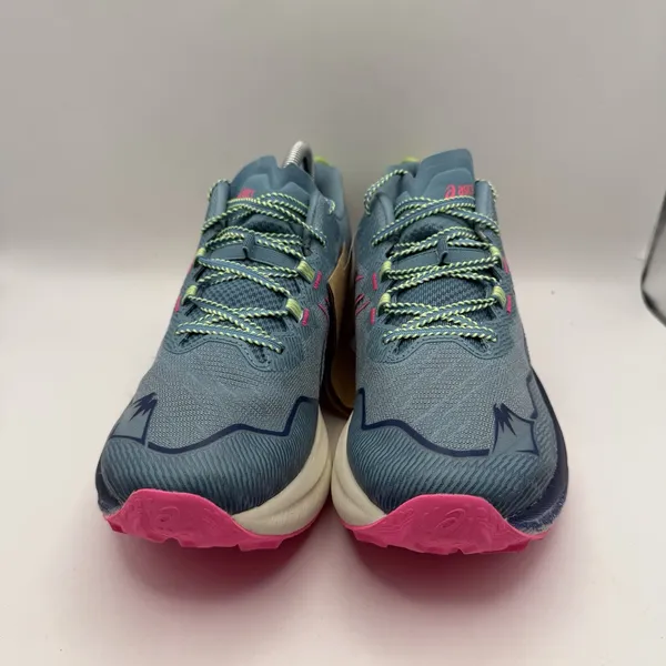 Asics‎ Fujispeed 2 Trail Running Shoe Gris Blue Pink 1012B515-400 Women's 8 New - Image 4