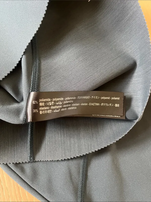 Like New Oysho High-Waisted Compressive Leggings Dark Green Grey Women's Medium - Image 5