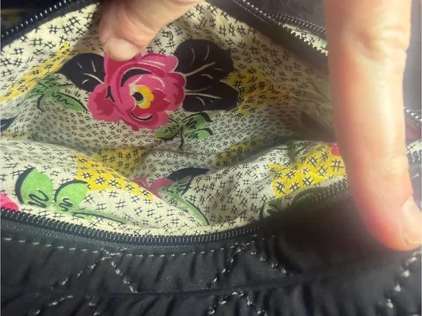 Vera Bradley Quilted Multipocket CrossBody Shoulder Bag Black - Image 4