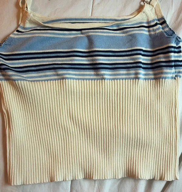 SheIn Stripped thin crop top - Image 3