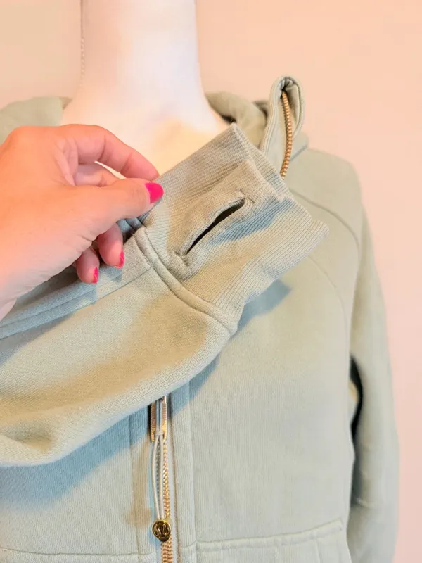 Lululemon Oversized Full-Zip Hoodie Scuba size xs/s in green/gold - Image 10