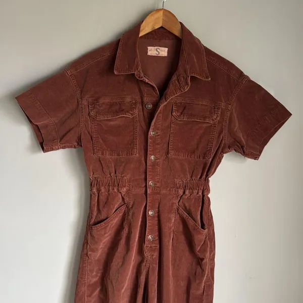 FREE PEOPLE Marci Cord One Piece in Gingerbread Small - Image 6