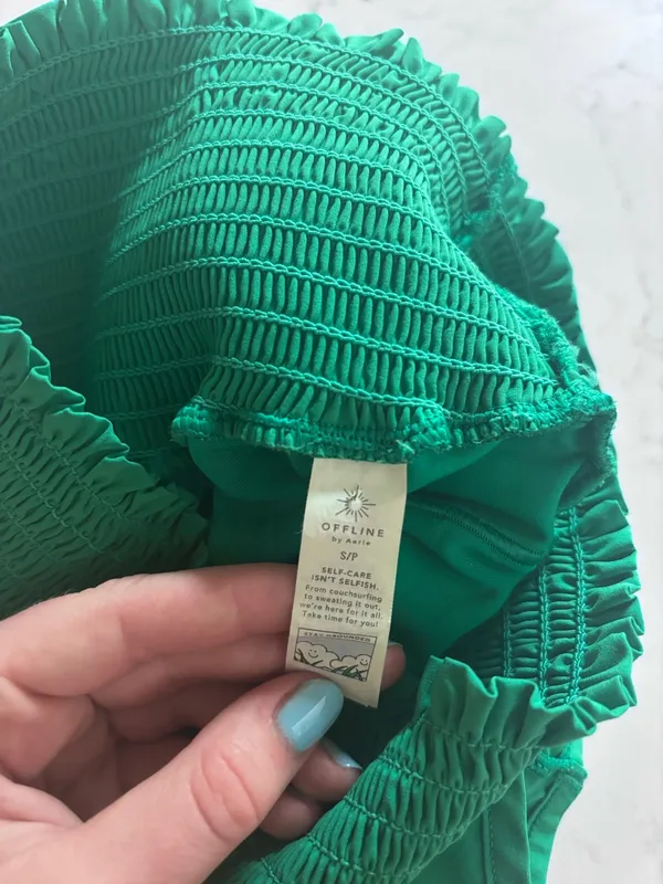 OFFLINE by Aerie Green Shorts - Image 3