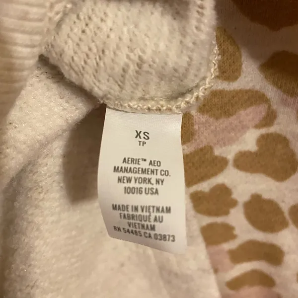 Aerie Oversized Desert Leopard Print Crewneck Pullover Sweatshirt - Image 6