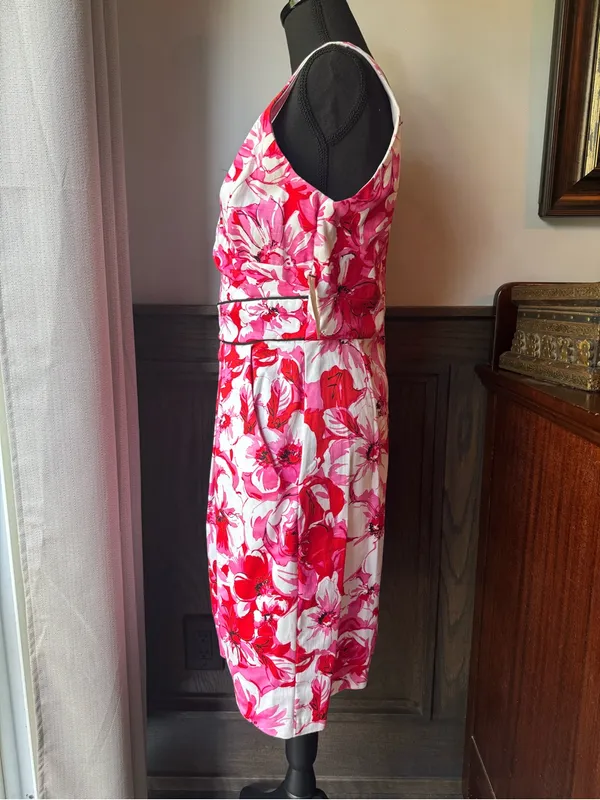B. Smart Pink Floral Midi Dress nwt 12 - Image 3