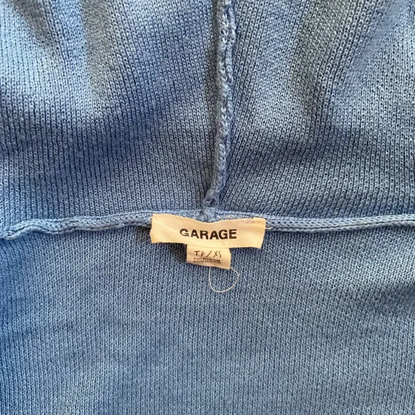 Garage Cropped Zip Up Hoodie Sweater - Image 3