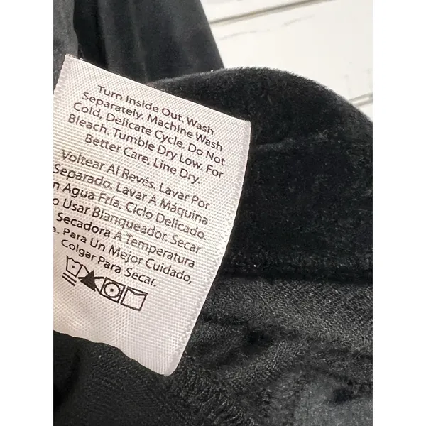 Juicy Couture Velour Rhinestone Zip Up Hoodie Women's XXL Black Y2K - Image 6