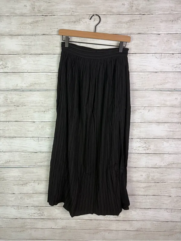 Lulus Midsummer Memories Black Mid-Rise Maxi Skirt Size Small - Image 3