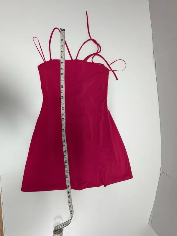 Garage Red Sleeveless Back Lace-Up Dress = Size‎ S. - Image 8