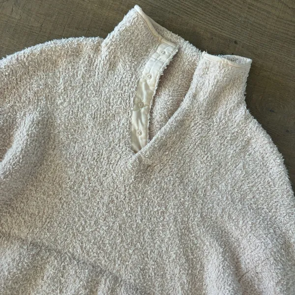 skims cozy knit fuzzy comfy light pink pullover sweater - Image 4