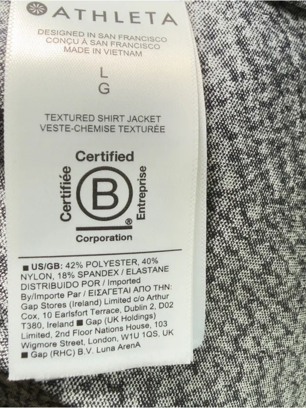 Athleta‎ Women Large Braiden Textured Shirt Jacket Shacket Granolachic Normcore - Image 11