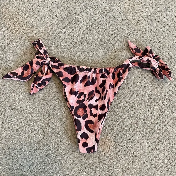 SheIn Leopard Triangle Top With Tie Side Bikini Set - Brand new, never worn! 🤎🖤 - Image 9