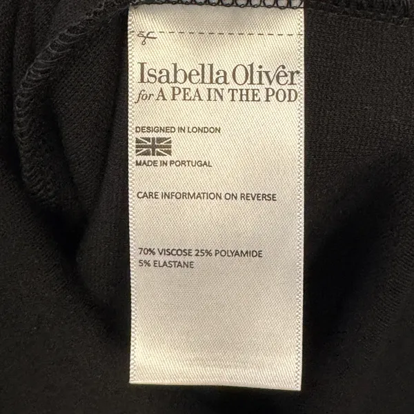 Isabella Oliver A Pea in the Pod Maternity Dress Pleated Empire Waist‎ Black Med - Image 8