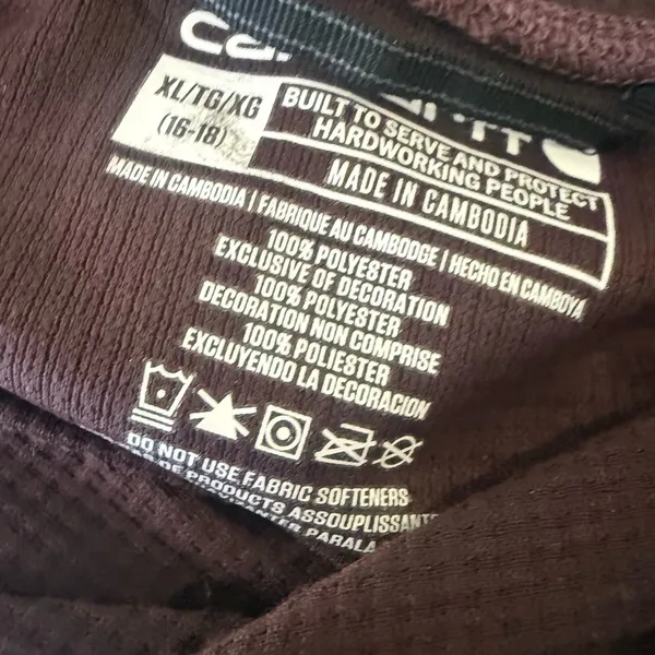 Carhartt Women's Base Force Midweight Tech Crew baselayer top color Deep Wine - Image 6