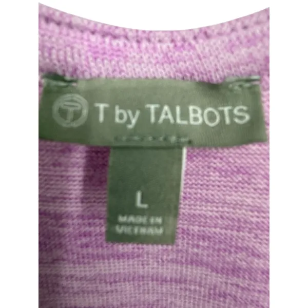 Talbots Soft Drape Jersey Maxi Dress‎ Heathered Lavender Lattice Back Size Large - Image 3