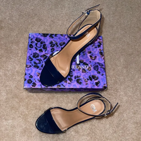 Elegant Navy High Heel Sandals - Image 6