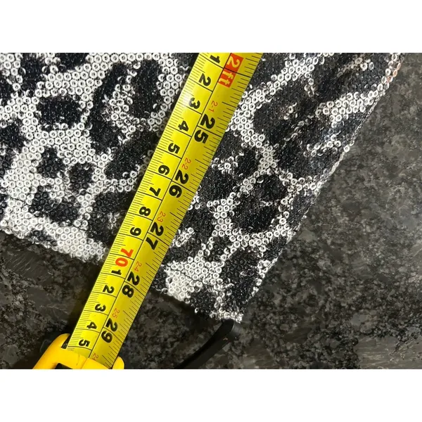 NWT Worthington Plus A-Line Skirt Winter Leopard Sequin Size 2X Lined Stretchy - Image 4