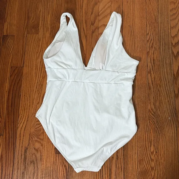 Andie The Mykonos One‎ Piece Ribbed Swimsuit White plus size XXL NWT - Image 4