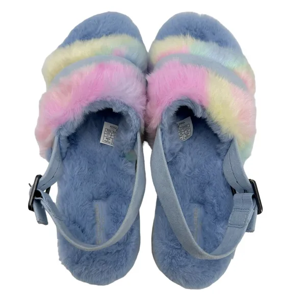 Koolaburra By UGG Fuzz D Out Women's Slippers‎ 11 M Blue Pastel NWOB - Image 3