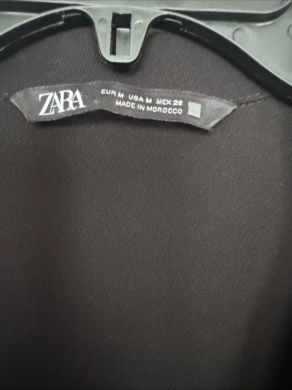 Zara Black Short-Sleeve Utility-Style Jumpsuit - Image 3