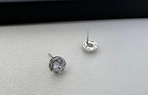 8mm CZ Stud Earrings for Men Women,Streetwear Hip Hop Unisex Earrings - Image 3