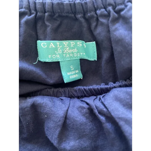 Calypso St Barth Target Dress Womens Size S Blue Cotton Vacation Travel Cruise - Image 5
