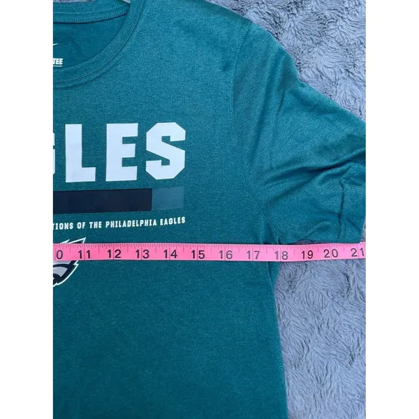 Philadelphia Eagles Nike Dri-Fit Tee Unisex Sz L (runs small)Green Graphic NFL - Image 6
