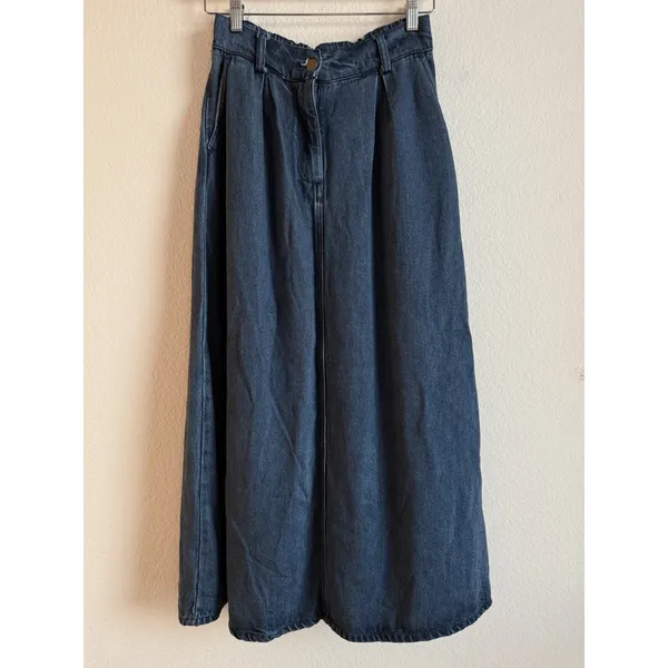 YFB Young Fabulous & Broke High Rise Elastic Waist Jean Skirt Small 90s Y2K Boho - Image 4