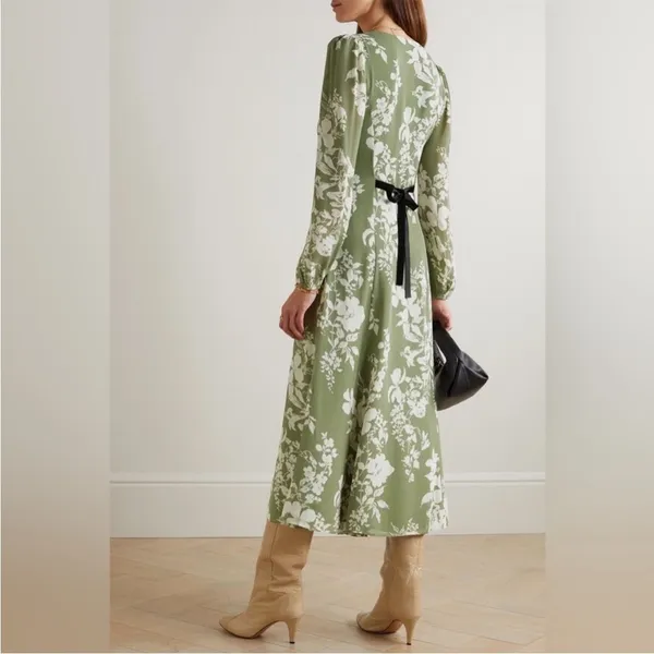 Reformation Brogan Dress in‎ Willow floral midi sz 4 - Image 2