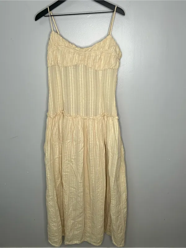 Peppermayo Jacinda Cream Drop Waist Maxi Dress Size 2X - Image 2