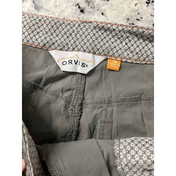 Orvis Womens Hiking Outdoor Straight Pants Sz 10 Gray Roll Hem Stretch Quick Dry - Image 3