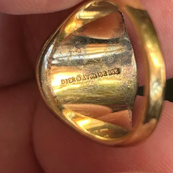 Rare vintage designer Avon Victorian lady 18k sterling silver ring - Image 6