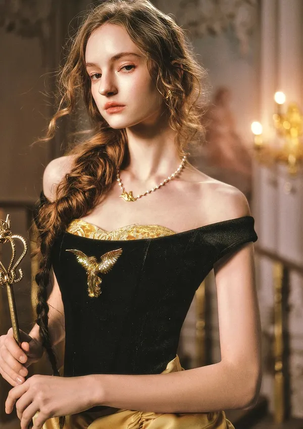 NEW LaceMade Golden Eagle Goddess Corset Top Size XL - Image 6