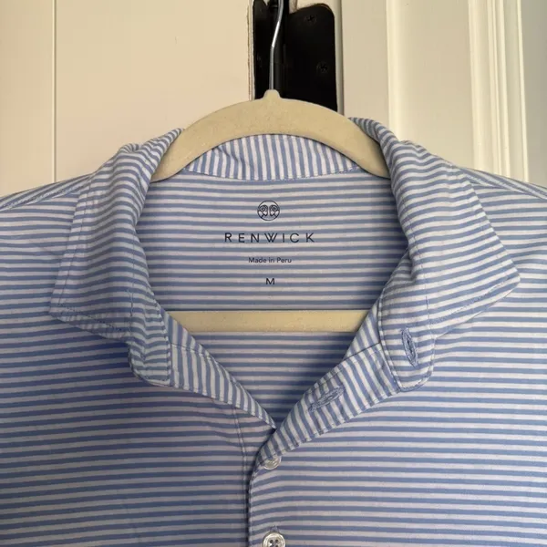 Renwick Light Blue Striped Dress polo striped cotton stretch‎ - Image 4