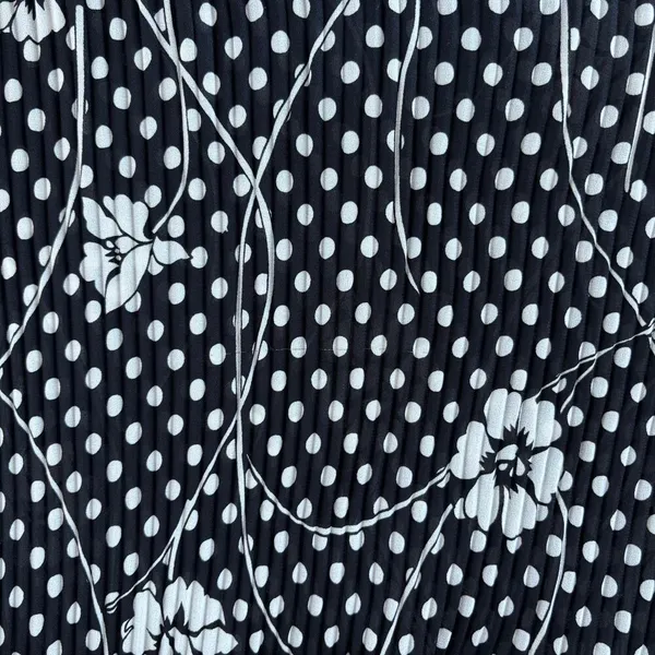 Serenade Polka Dot Floral Babydoll Top Pleated Blouse Sheer Boho Fairy Large - Image 9