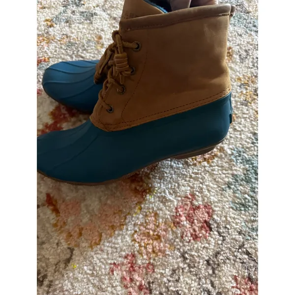 Sperry Top-Sider Saltwater Duck Boots Tan Leather Waterproof STS94923 Women 9 - Image 3