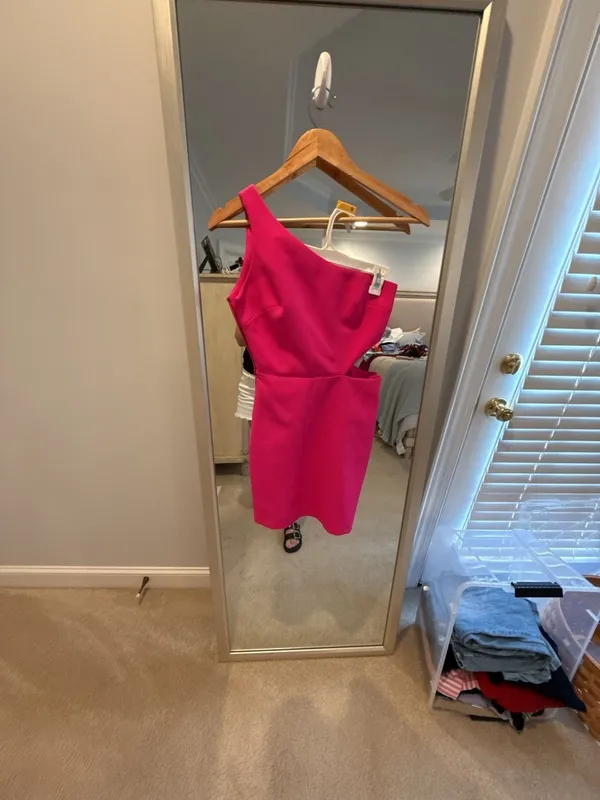 Amanda Uprichard Bowen Mini Dress in Hot Pink - Image 2