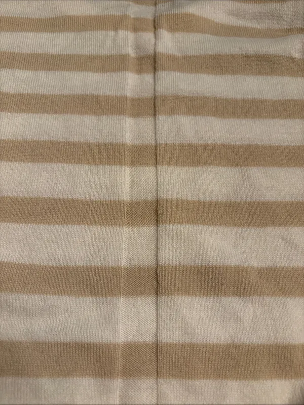 Madewell Crewneck Sweater in Cashmere ivory & biscuit stripe NY916 Size XL NWT - Image 6