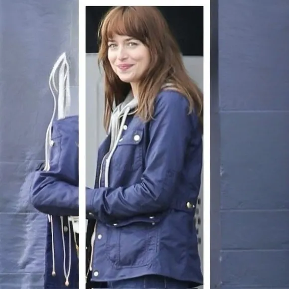 J.Crew Relaxed Navy Boyfriend‎ Field Jacket ASO Anastasia Steele Fifty Shades SM - Image 3